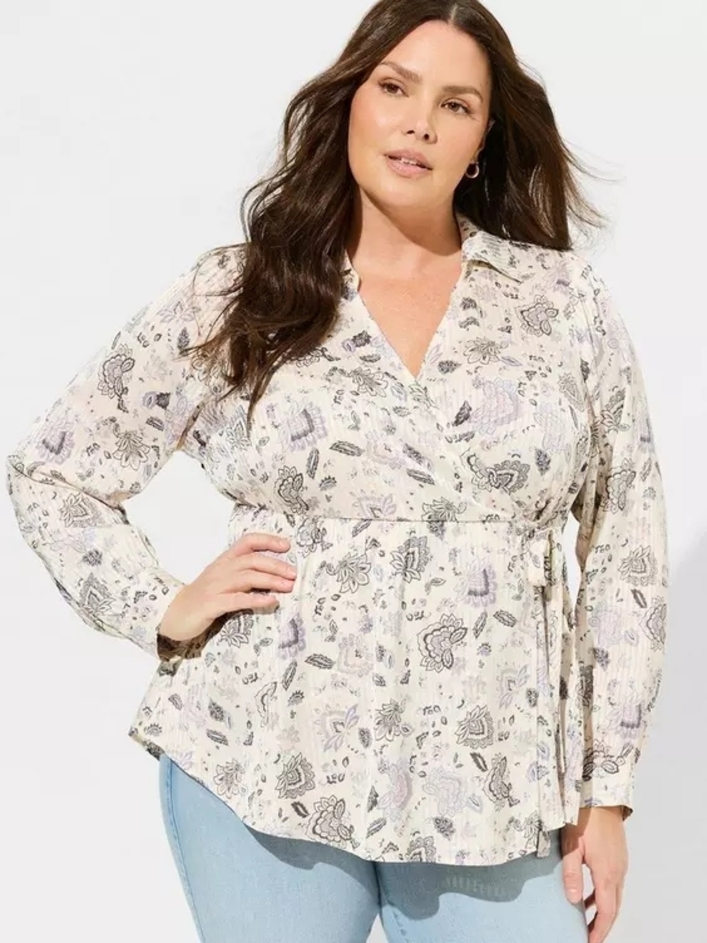 Torrid Collard Blouse Size 2